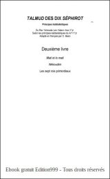 Le Talmud Des Dix Séphirot. Tome 2