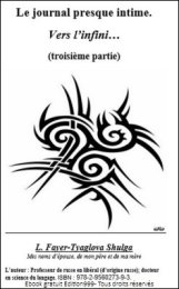 Le journal presque intime : Vers l'infini…