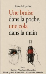 Couverture du livre Une braise dans la poche, une cola dans la main