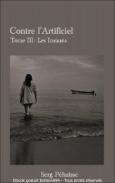 Couverture du livre Contre l'Artificiel - Tome III : Les Instants