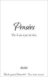 Couverture du livre Pensées par le vécu et par des livres