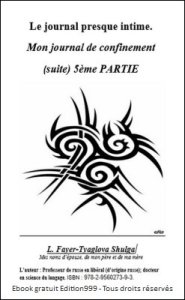 Mon journal de confinement (suite) 5ème PARTIE