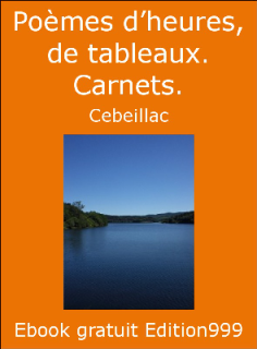 Poèmes d'heures, de tableaux. Carnets.